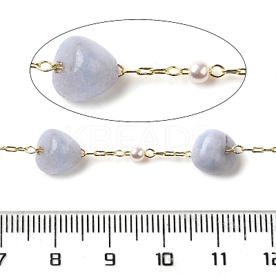 Handmade Natural Aventurine Nuggets Beaded Chains CHC-F020-04G-03-1
