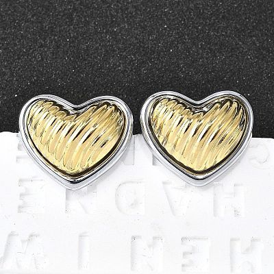 304 Stainless Steel Stud Earrings EJEW-D308-04B-PG-1