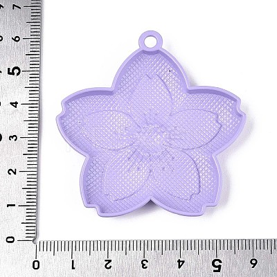 Spray Painted Alloy Big Pendants PALLOY-T092-81B-1