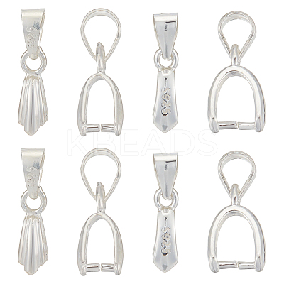 4Pcs 2 Styles 925 Sterling Silver Pendants STER-ME0001-30-1
