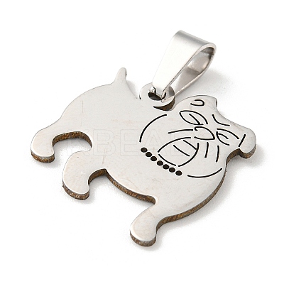 Non-Tarnish 304 Stainless Steel Pendants STAS-NH0001-01B-P-1