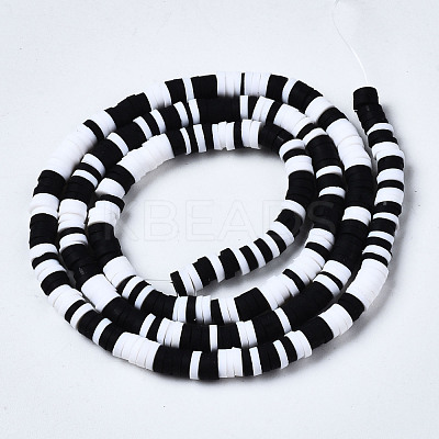 Handmade Polymer Clay Beads Strands CLAY-R089-4mm-086-1