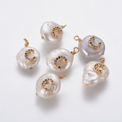 Natural Cultured Freshwater Pearl Pendants PEAR-L027-01-1