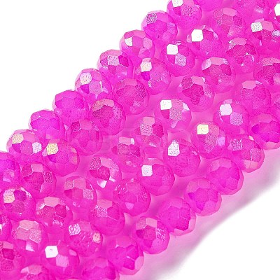 Baking Electroplate Glass Beads Strands X-DGLA-A039-J10mm-B24-1