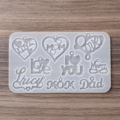 Heart & Word Love DIY Pendant Silicone Molds SIMO-Q001-02D-1