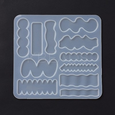 DIY Irregular Shape Cabochon Silicone Molds for Hair Clips DIY-L069-01B-1