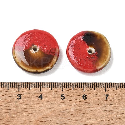 Vintage Handmade Two Tone Porcelain Beads PORC-NH0002-01G-1