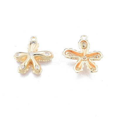 Brass Micro Pave Cubic Zirconia Pendants KK-G432-17G-1