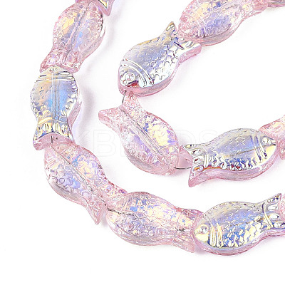 Transparency Electroplate Glass Beads Strands GLAA-T023-40A-05-1