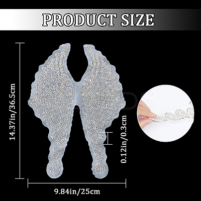 Tube Beaded  Embroidered Long Floral Shirt Sticker Costume Accessories FIND-WH0152-164-1