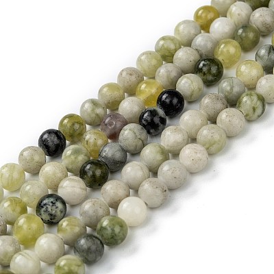Natural Qinghua Jade Beads Strands G-G818-01-6mm-1