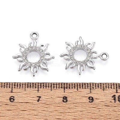 Rack Plating Alloy Rhinestone Pendants PALLOY-T091-20M-P-1