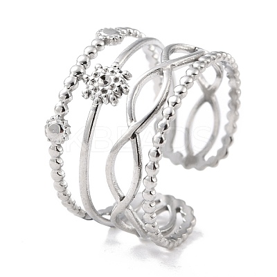 Tarnish Resistant 304 Stainless Steel Finger Rings RJEW-L102-33P-1
