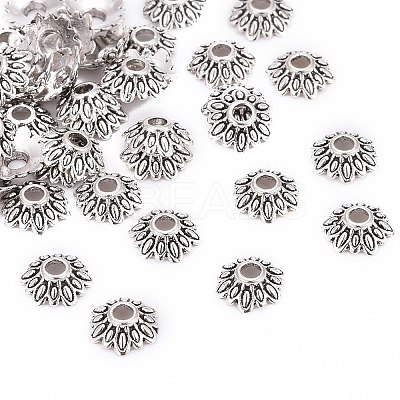 Tibetan Style Bead Caps LFH10352Y-NF-1