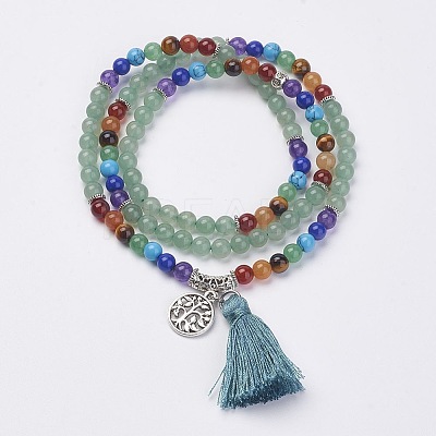 Natural Gemstone Beads Necklaces LS-NJEW-F147-B02-1