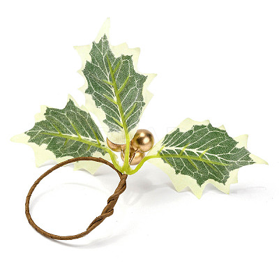Christmas Theme Iron Napkin Rings AJEW-G062-01D-1