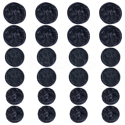 24Pcs 3 Style 1-Hole Alloy Shank Buttons BUTT-GF0001-37-1