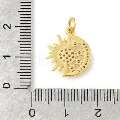 Rack Plating Brass Micro Pave Cubic Zirconia Pendants KK-S396-68G-1