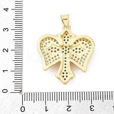 Brass Micro Pave Cubic Zirconia Pendants KK-S510-02G-1
