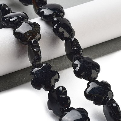 Dyed & Heated Natural Black Agate Beads Strands G-F769-A01-01-1