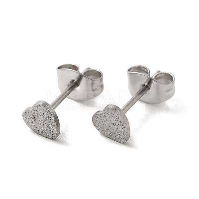 Non-Tarnish 304 Stainless Steel Haart Stud Earrings for Women EJEW-K243-02P-1