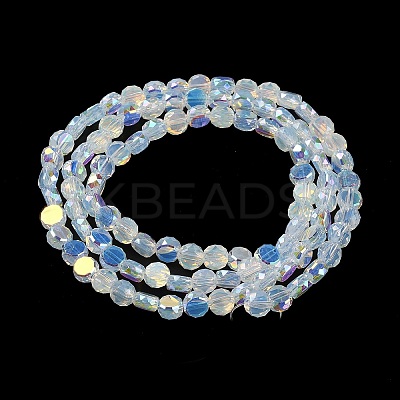 Transparent Electroplate Glass Beads Strands GLAA-Q099-I01-07-1