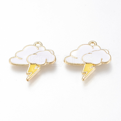 Alloy Enamel Pendants ENAM-M043-01G-02-RS-1