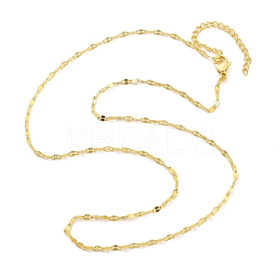 Brass Dapped Chains Necklaces for Women NJEW-D302-23G-1
