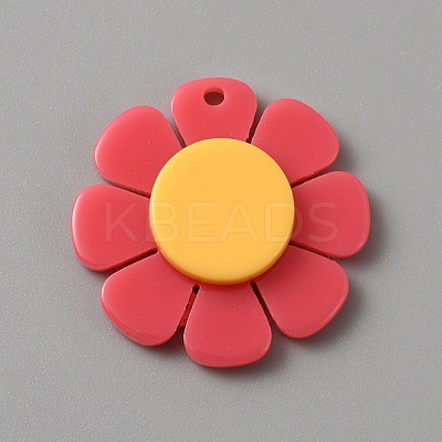 Opaque Resin Pendants LS-RESI-WH0029-46B-06-1