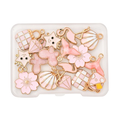 20Pcs 10 Styles Alloy Enamel Pendants ENAM-FP0002-55-1