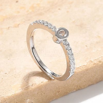 S925 Sterling Silver Adjustable Letter Rings for Women RJEW-M068-01P-O-1