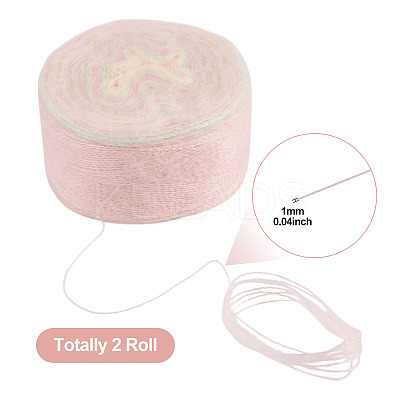 Segment Dyed Knitting Yarn DIY-TAC0033-03B-1