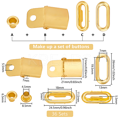 36 Sets Iron Peaked Cap AdjustableKits FIND-BC0005-83-1