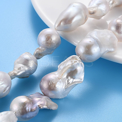 Natural Baroque Pearl Keshi Pearl Beads Strands PEAR-S019-04C-1