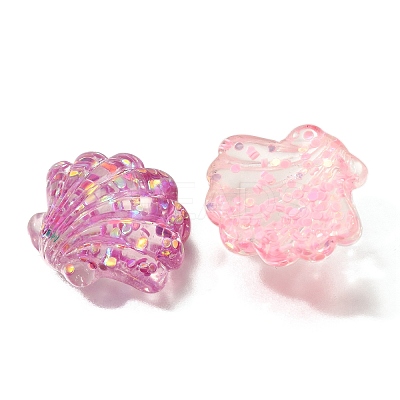 Transparent Marine Organism Resin Cabochons RESI-H035-05E-1