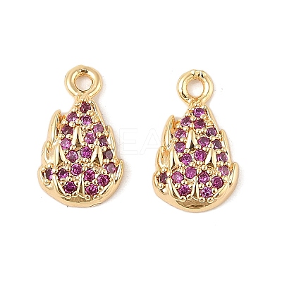 Brass Micro Pave Cubic Zirconia Pendants KK-R219-11G-1