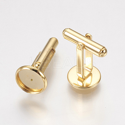 304 Stainless Steel Cuffinks X-STAS-G187-23G-10mm-1