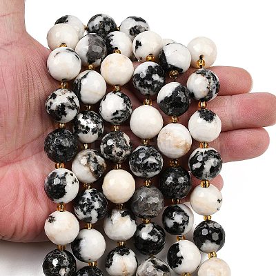 Natural Zebra Jasper Beads Strands G-C249-A15-16mm-1