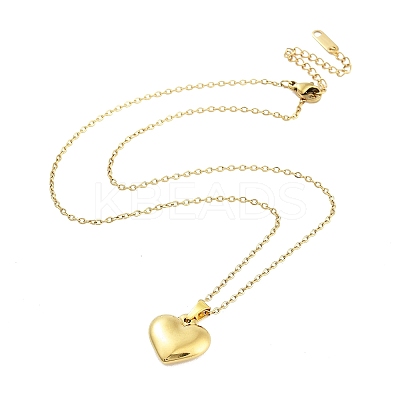Heart 304 Stainless Steel Pendant Necklaces NJEW-G083-01B-G-1