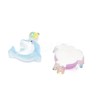 Transparent Resin with Alloy Pendants RE-CBA14F0-07-1