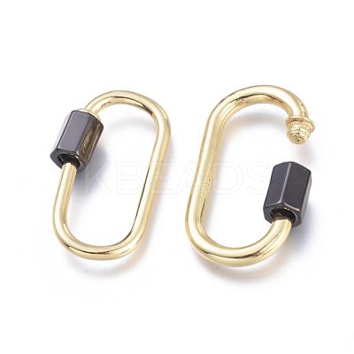 Brass Screw Carabiner Lock Charms KK-I673-05B-1