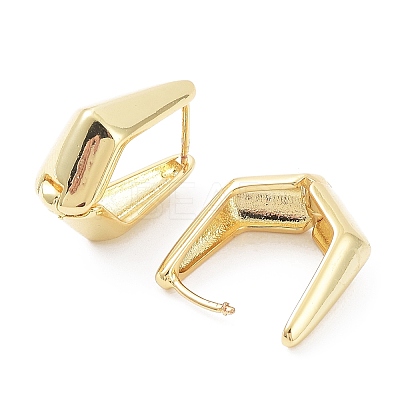 Rack Plating Brass Twist Teardrop Hoop Earrings EJEW-B027-03G-1