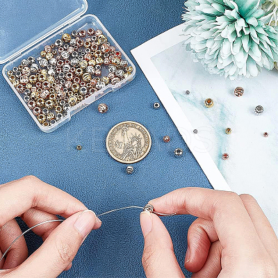192Pcs 12 Style Brass Beads KK-BC0009-10-1