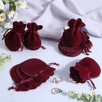 20Pcs Gourd Velvet Drawstring Bags TP-BBC0001-07A-05-1