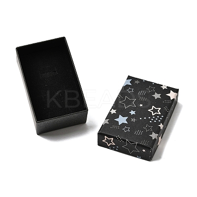 Star Print Paperboard Jewelry Gift Boxes CON-K016-01C-1