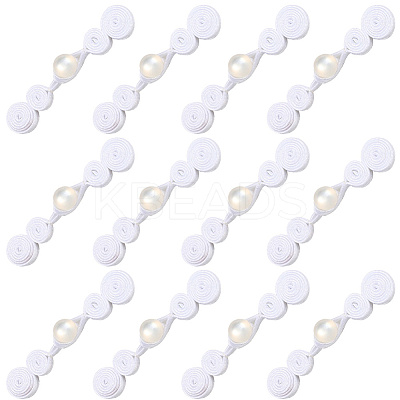 12Pcs Polyester Resin Cheongsam Buckle for Chinese Formal Dress DIY-CY0001-86B-1