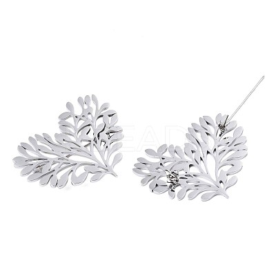 201 Stainless Steel Heart Tree Lapel Pin JEWB-N007-126P-1