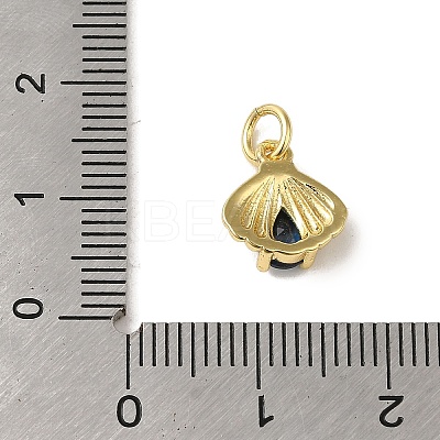 Brass Micro Pave Cubic Zirconia Pendants KK-R162-014A-G-1