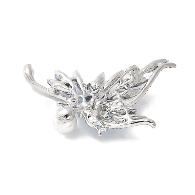 Butterfly Alloy Rhinestone Brooches for Backpack Clothes JEWB-M067-01S-1