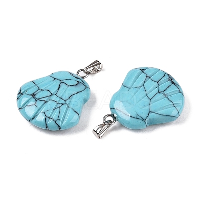 Synthetic Turquoise Pendants G-T138-208F-1